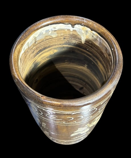 中国現地買入 壺 鳥草花文 中国 フラワーベース 花瓶 花入れ 丸壺 花器 陶器 古美術 シノワズリ 骨董品 アンティーク