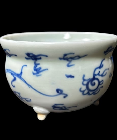 壺 龍 中国雑貨 染付 フラワーベース 花瓶 花入れ 丸壺 花器 陶器 中国 シノワズリ 古美術 骨董品 アンティーク
