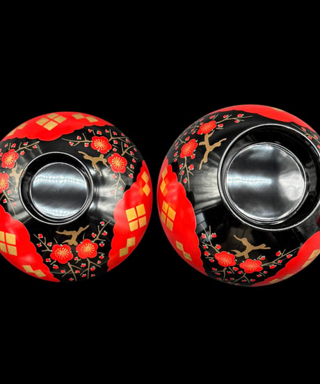 【5客セット】 蔵出し 蒔絵 仙才煮物椀 赤絵 漆器 塗物 塗椀 天然木 茶道具 懐石 和食器 骨董品 アンティーク