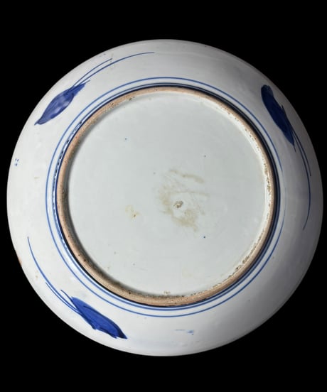 色絵 大皿 [草花鳥絵] 染付 平皿 丸皿 小皿 取り皿 飾り皿 和食器 骨董品 アンティーク