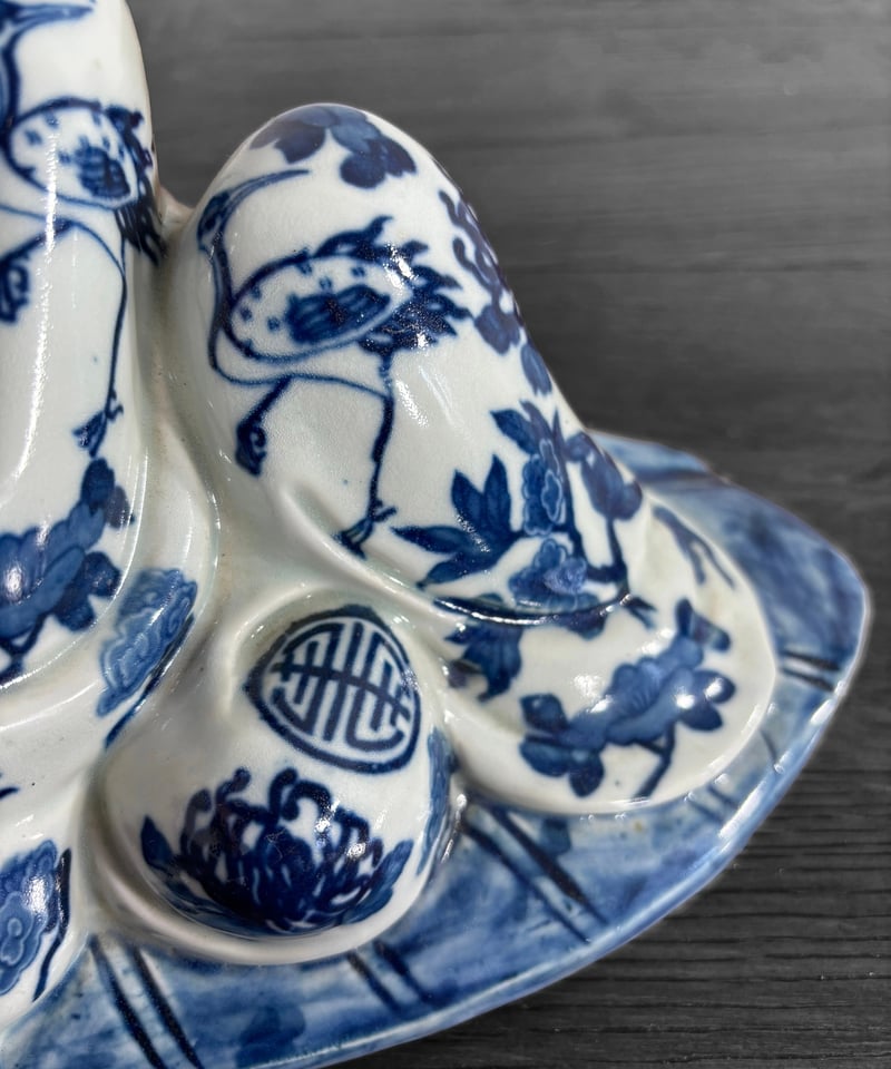 七福神 布袋様 座像 染付 中国雑貨 置物 骨董品 | HORIDASHI市 七福神 布袋様 座像 染付 中国雑貨 置物 骨董品 | HORIDASHI市