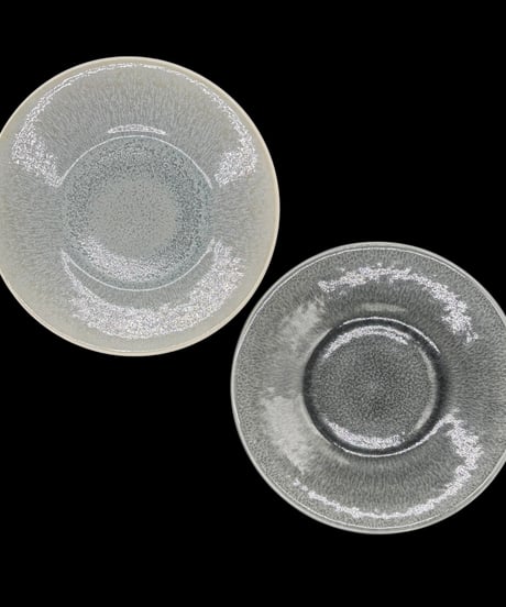 【2枚セット】 フランス Jars Vuelta ジャス ディナープレート ブラックパール 大皿 プレート 取り皿 盛り皿 飾り皿 陶器 アンティーク