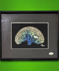 七宝焼 シルビア 平林 透体七宝 木 額装 絵画 韓国美術 壁掛 額 色絵 古美術 アンティーク コレクション