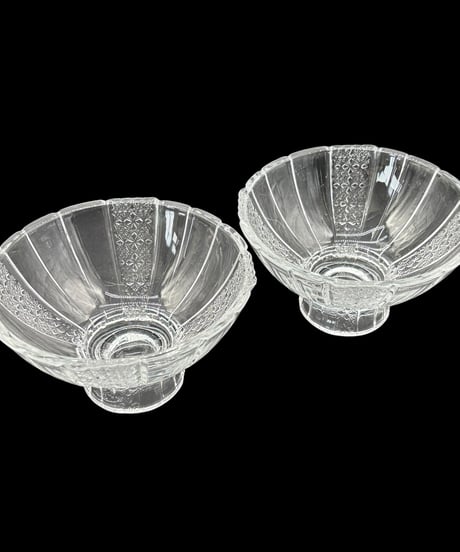【2個セット】 純喫茶 レトログラス デザートグラス ガラス サンデー アイス クリスタル 食器 レトロ アンティーク