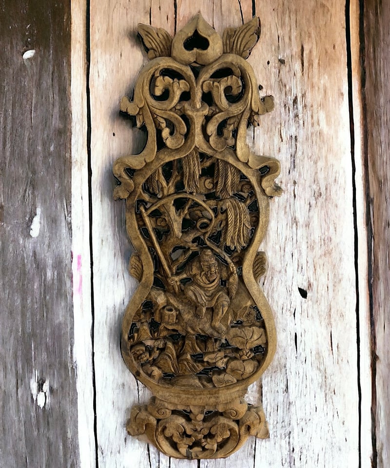 木製レリーフ① 恵比寿様 壁掛け 掛軸 装飾板 中国雑貨 美術品 木製レリーフ① 恵比寿様 壁掛け 掛軸 装飾板 中国雑貨 美術品