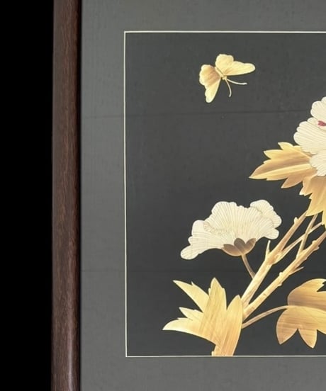中国現地買入 蝶 花 切り絵 貼り絵 中国 鳥 風景 額 版画 アート イラスト 美術品 中国雑貨 コレクション 骨董品 アンティーク
