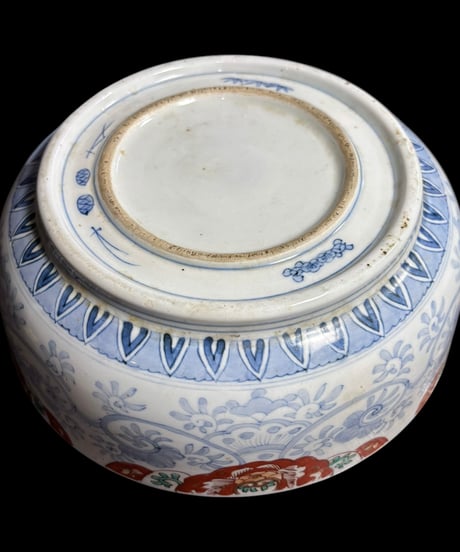【現品限り!!】伊万里 大鉢 [草花文] 金彩 赤絵 色絵 鉢 丸皿 盛り皿 飾り皿 古伊万里 古美術 明治 和食器 骨董品 アンティーク
