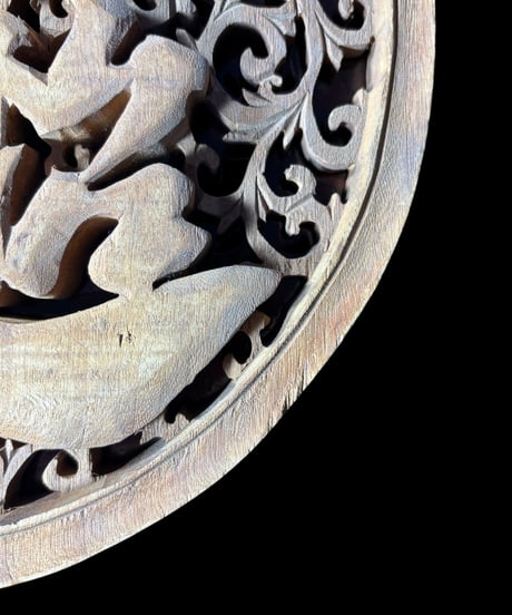 中国手彫り彫刻パネル [合体漢字] 木彫り 中国 木製 和風 手彫り 彫刻 古民具 中国雑貨 壁飾り インテリア レトロ アンティーク
