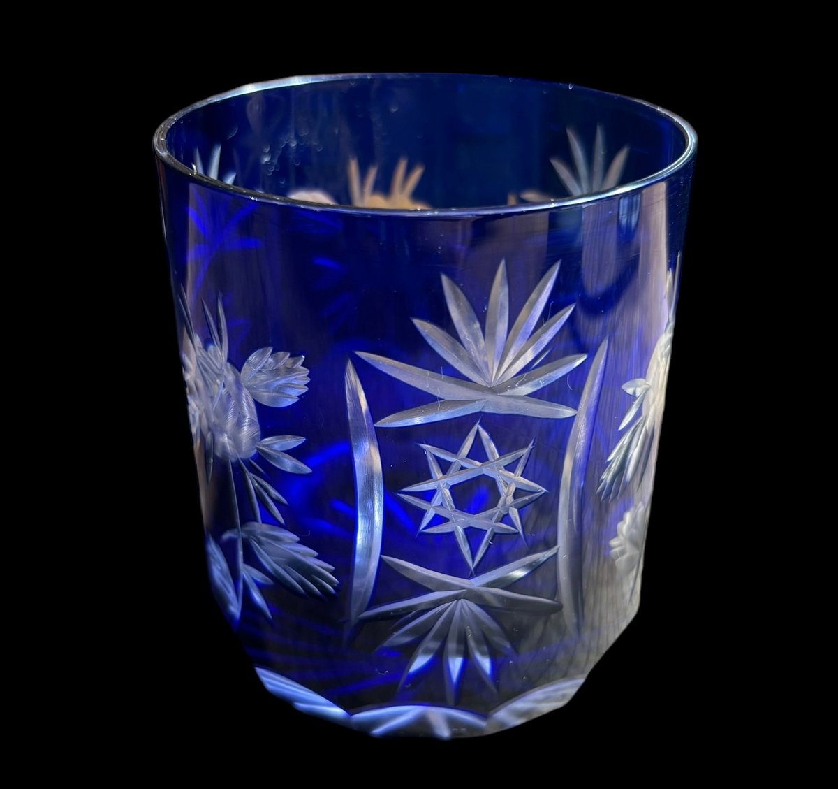 1客限定!!】切子グラス 青 冠水瓶 ブルー タンブラー コップ グラス