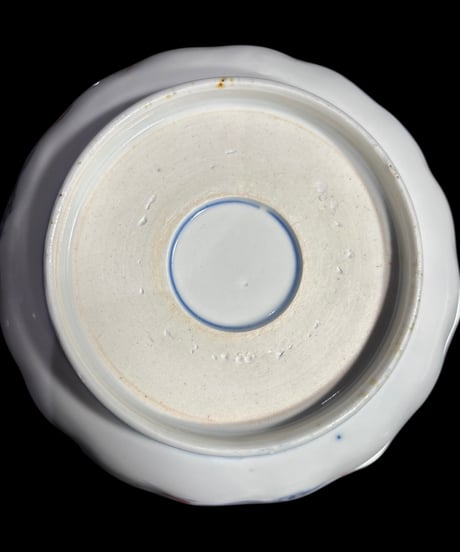 古伊万里 金彩 色絵 [蝶草花文図] なます皿 丸皿 取り皿 飾り皿 和食器 江戸 伊万里 陶器 骨董品 アンティーク
