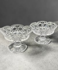 【2個セット】 純喫茶 レトログラス デザートグラス ガラス サンデー アイス クリスタル 食器 レトロ アンティーク