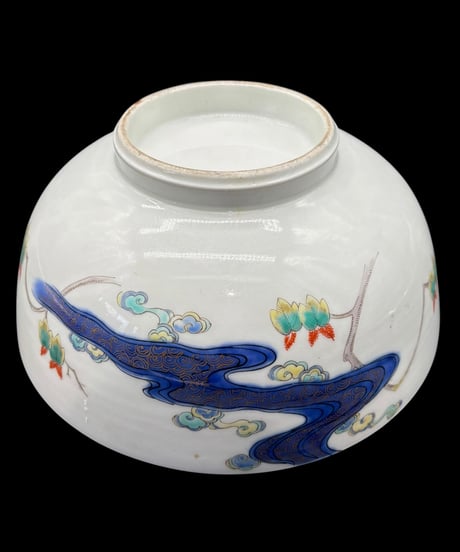 古伊万里 染錦 瑞雲鳳凰文 菓子鉢 月雲 金彩 色絵 染付 盛り鉢 飾皿 和食器 陶器 時代物 骨董品 アンティーク
