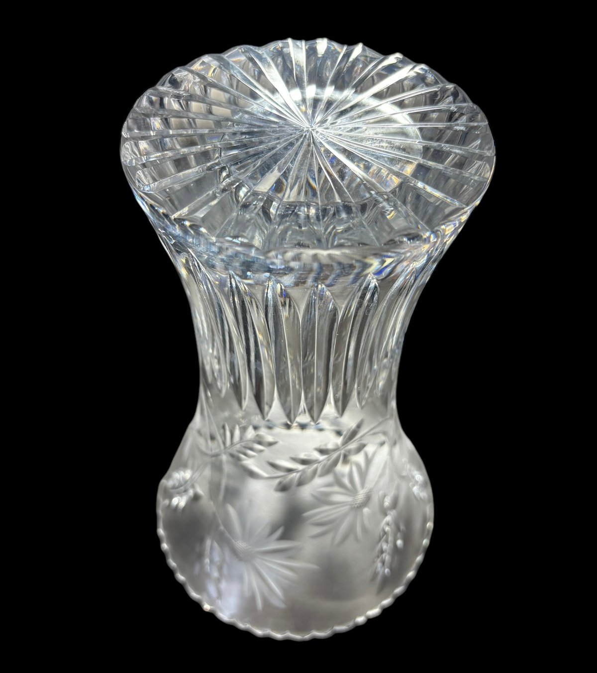 ボヘミア　クリスタル　工芸品 花器 花瓶 フラワーベース　受け皿　新品未使用品 ボヘミア クリスタル 工芸品 花器 花瓶 フラワーベース 受け皿