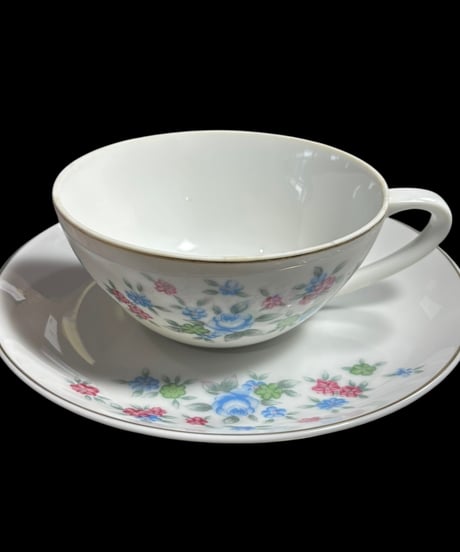 【6客揃】カップ&ソーサー 花柄 日本陶器会社 マグカップ 紅茶 コーヒー カップ 茶器 昭和 レトロ アンティーク