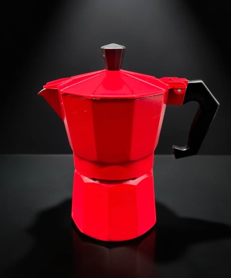コーヒーメーカー ポット アルミ モカ エスプレッソ レッド 珈琲 昭和 レトロ 雑貨 アンティーク