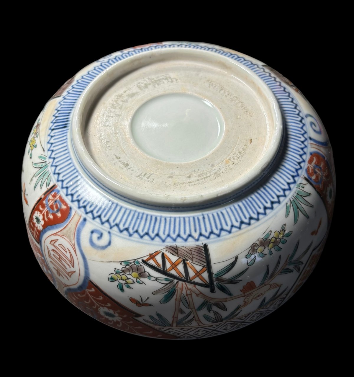 伊万里 古伊万里 大鉢 菊花形鉢 色絵 梅樹鳥文