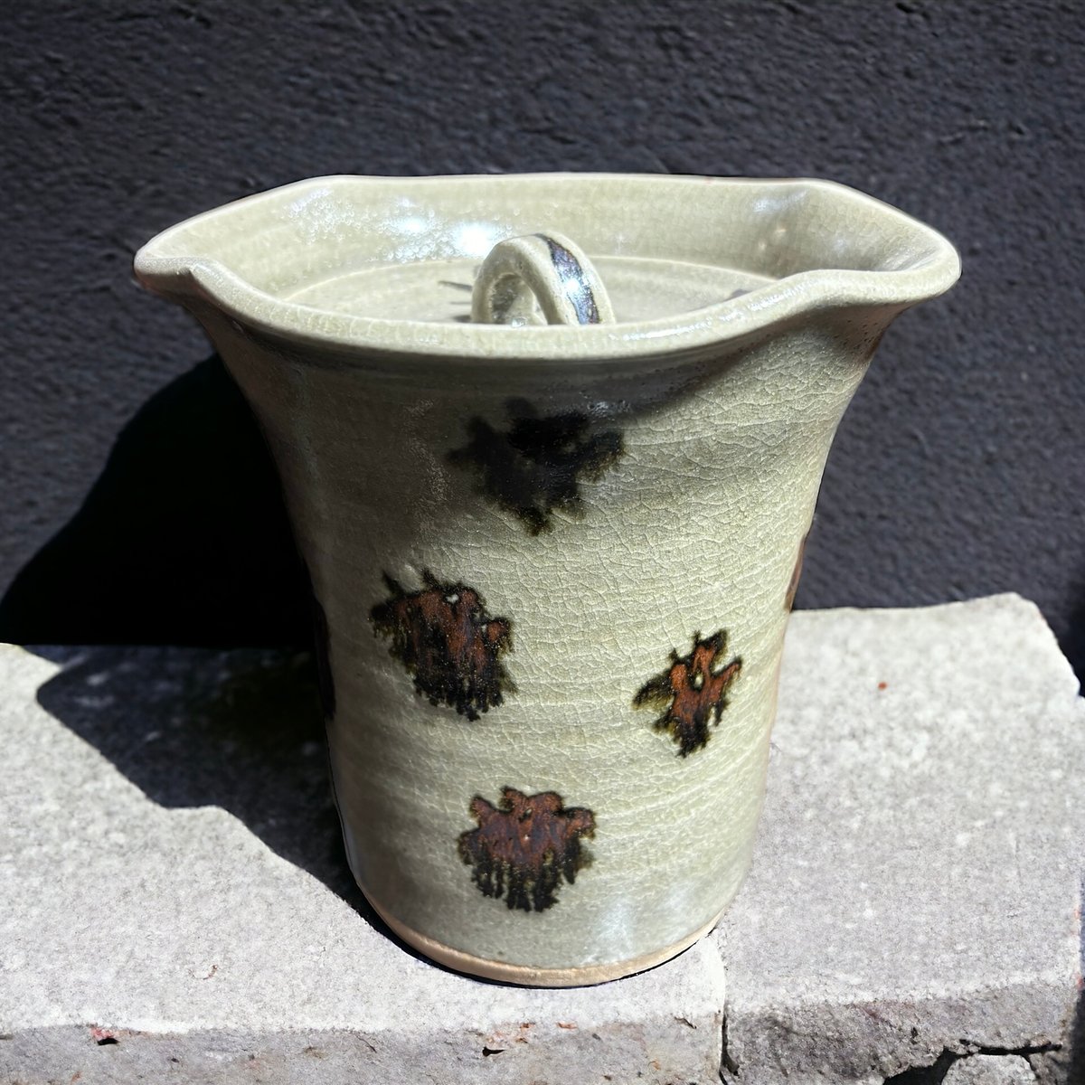 水差し 灰釉 点文 茶器 茶道具 水指 ピッチャー 陶器 骨董品 水差し 灰釉 点文 茶器 茶道具 水指 ピッチャー 陶器 骨董品