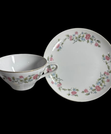 【5客揃】FINE SEYEI CHINA カップ&ソーサー 花柄 セーエー陶器 マグカップ 紅茶 コーヒー カップ 茶器 昭和 レトロ アンティーク