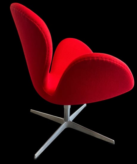 Fritz Hansen フリッツハンセン The SWAN スワンチェア レッド 北欧 一人掛け ラウンジチェア ソファ 椅子 チェア アンティーク