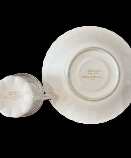 ノリタケ スタジオコレクション カップ&ソーサー 花柄 デミタスカップ 紅茶 コーヒー カップ 器 茶器 昭和 レトロ アンティーク