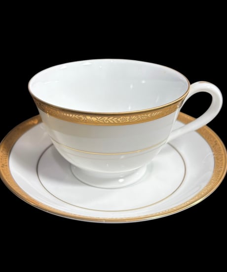 【5客揃】Noritake Contemporary カップ&ソーサー ノリタケ コンテンポラリー ゴールド マグカップ 紅茶 コーヒー カップ 器 昭和 レトロ 骨董品 アンティーク