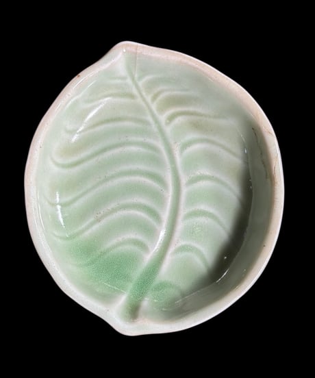 リーフ皿 青白磁 小鉢 鉢 平皿 小皿 葉っぱ 葉 青磁 取り皿 盛り皿 飾り皿 和食器 骨董品 アンティーク