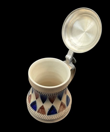 Goebel ゲーベル社 ドイツ製 ハンドメイド ビアマグ 蓋付き ドイツビール ジョッキ 陶器製 ヴィンテージ アンティーク