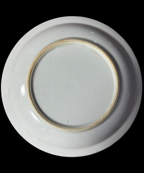 染付 平皿 [梅松山水風景絵] 中皿 取り皿 盛り皿 飾り皿 和食器 骨董品 アンティーク