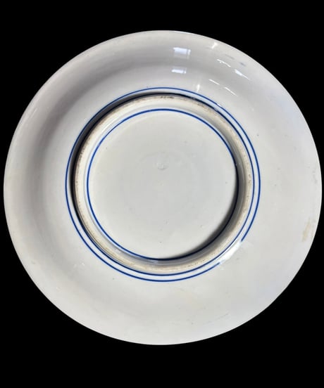 【4客セット】江戸期 古伊万里 染付 鯉皿 滝登り 絵皿 丸皿 鯉 取り皿 盛り皿 飾皿 時代物 和食器 骨董品 アンティーク