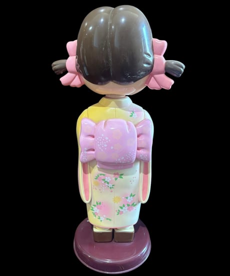 【レア品】ペコちゃん 不二家 首振り人形 着物 インテリア コレクション 置物 オブジェ 非売品 骨董品 アンティーク