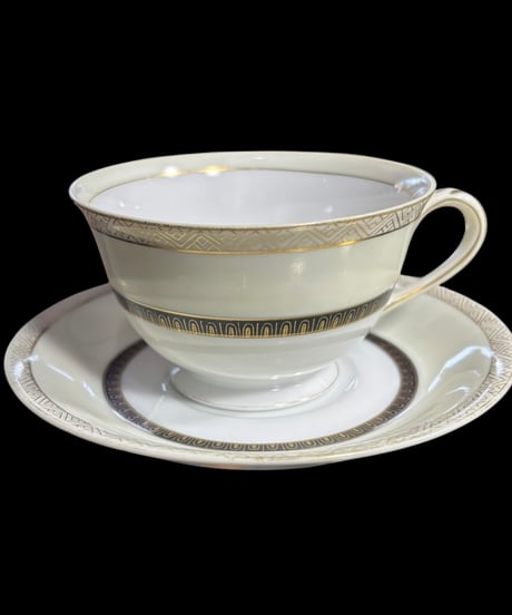 【6客揃】富士山 JAPAN カップ&ソーサー ゴールド マグカップ 紅茶 コーヒー カップ 器 茶器 昭和 レトロ 骨董品 アンティーク