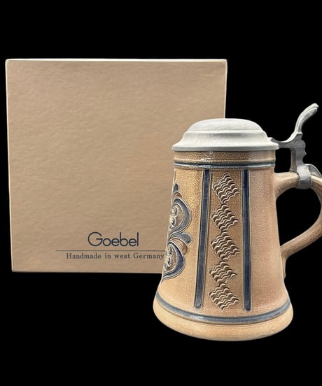 Goebel ゲーベル社 ドイツ製 ハンドメイド ビアマグ 蓋付き ドイツビール ジョッキ 陶器製 ヴィンテージ アンティーク