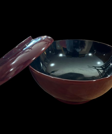 【10客セット】外紅福内黒 煮物椀 箱付き お椀 茶碗 器 陶器 和食器 骨董品