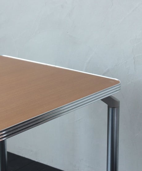 アルミニウムテーブル インテリア 家具 ALUMINUM EDGE TABLE /TEAK(SQUARE)