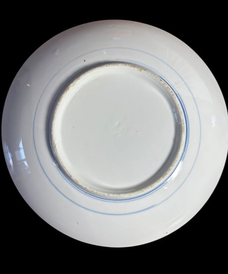 古伊万里 色絵 牡丹文図 大正 丸皿 大皿 取り皿 飾り皿 和食器 伊万里 陶器 骨董品 アンティーク