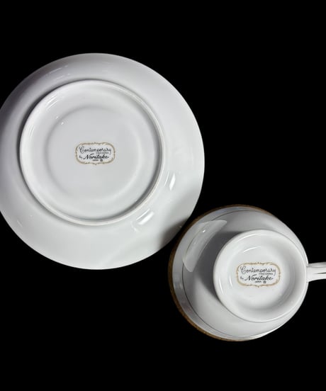 【5客揃】Noritake Contemporary カップ&ソーサー ノリタケ コンテンポラリー ゴールド マグカップ 紅茶 コーヒー カップ 器 昭和 レトロ 骨董品 アンティーク