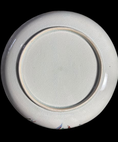 蔵出し 稲穂 飾鉢 花形鉢 色絵 大鉢 変形鉢 盛り皿 飾り皿 古美術 和食器 骨董品 アンティーク
