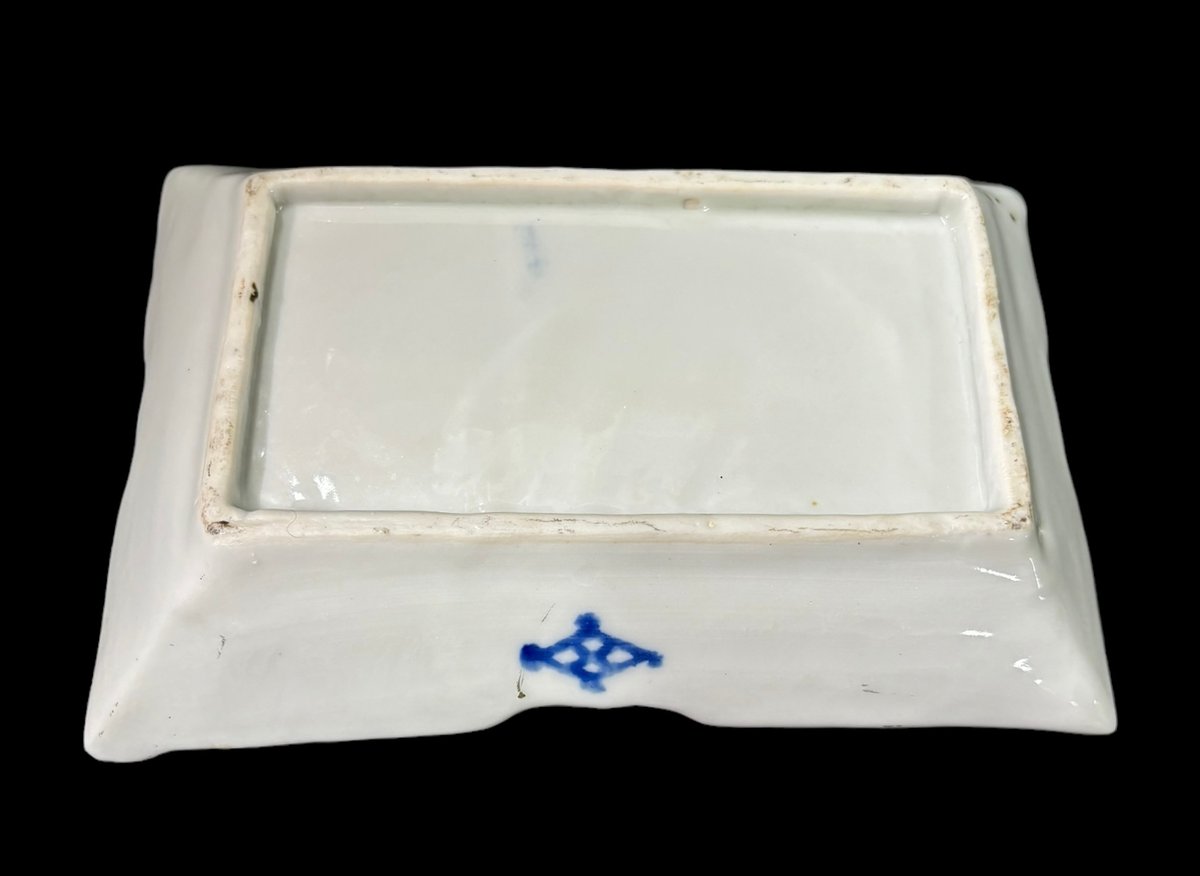 九谷焼 青粒 梅に鶯 刺身皿 角皿　明治九谷　5客 3.5号角皿 W10.5cm 梅文 九谷焼 和陶房 | threetone【online shop】