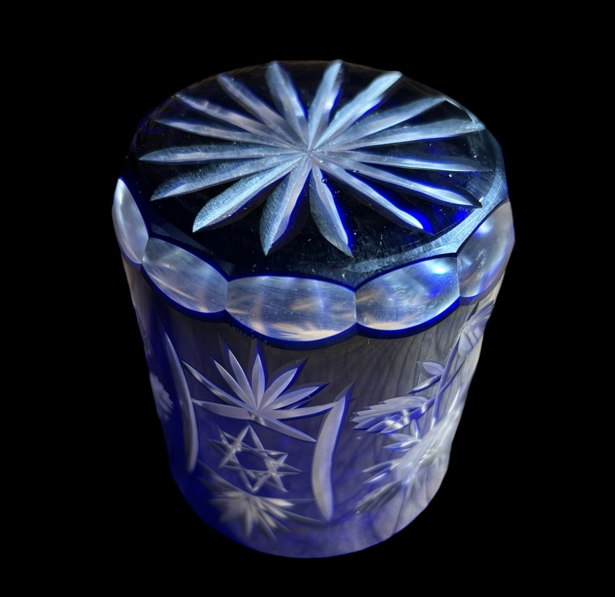 1客限定!!】切子グラス 青 冠水瓶 ブルー タンブラー コップ グラス