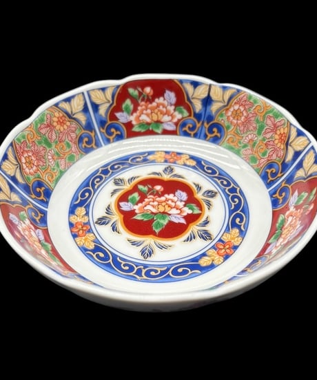 【5客セット】 有田焼 昇龍窯 金彩 色絵 なます皿 染錦 銘々皿 丸皿 飾皿 和食器 伊万里 陶器 時代物 骨董品 アンティーク