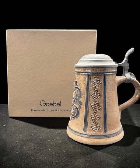 Goebel ゲーベル社 ドイツ製 ハンドメイド ビアマグ 蓋付き ドイツビール ジョッキ 陶器製 ヴィンテージ アンティーク