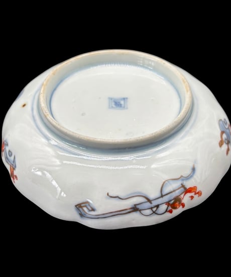 【5客セット】 古伊万里 錦手 金彩 色絵 鳳凰桐葉文図 明治 小皿 丸皿 取り皿 盛り皿 飾り皿 和食器 陶器 骨董品 アンティーク