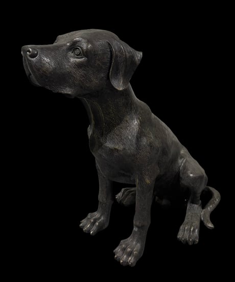 ブロンズ像 犬 オブジェ ラブラドール 可愛い 動物 ガーデニング イヌ 置物 インテリア 雑貨 アンティーク