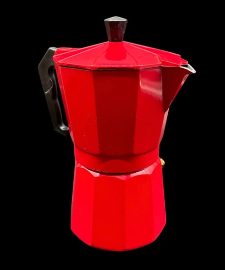 コーヒーメーカー ポット アルミ モカ エスプレッソ レッド 珈琲 昭和 レトロ 雑貨 アンティーク