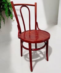 【1脚限定!!】SALE SELECTION NORM オランダ製 木製 ダイニングチェア レッド 一人掛け スタッキングチェア 椅子 チェア アンティーク