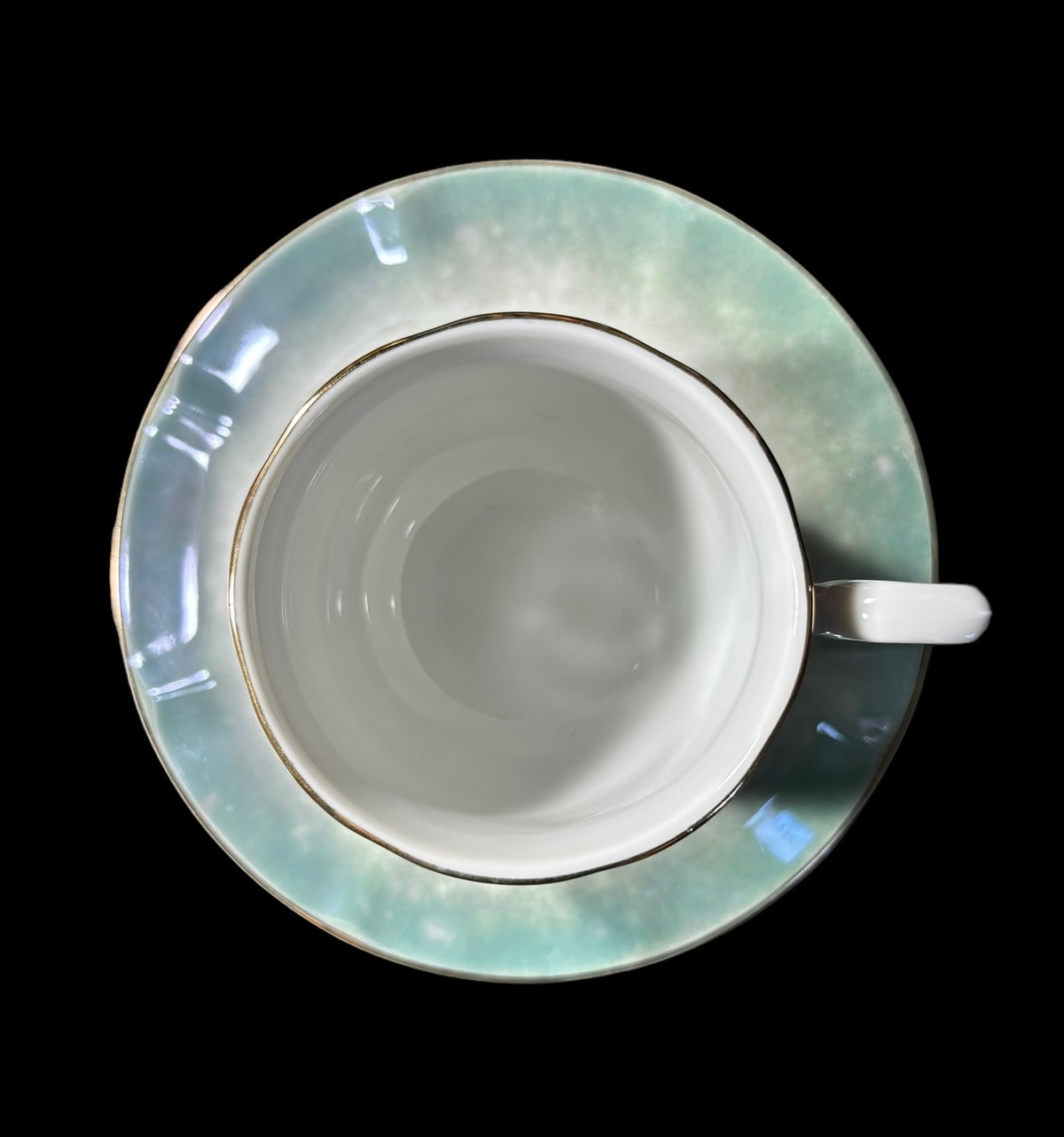 カップ&ソーサー [ターコイズ] 紅茶 コーヒー 器 昭和 レトロ 骨董品