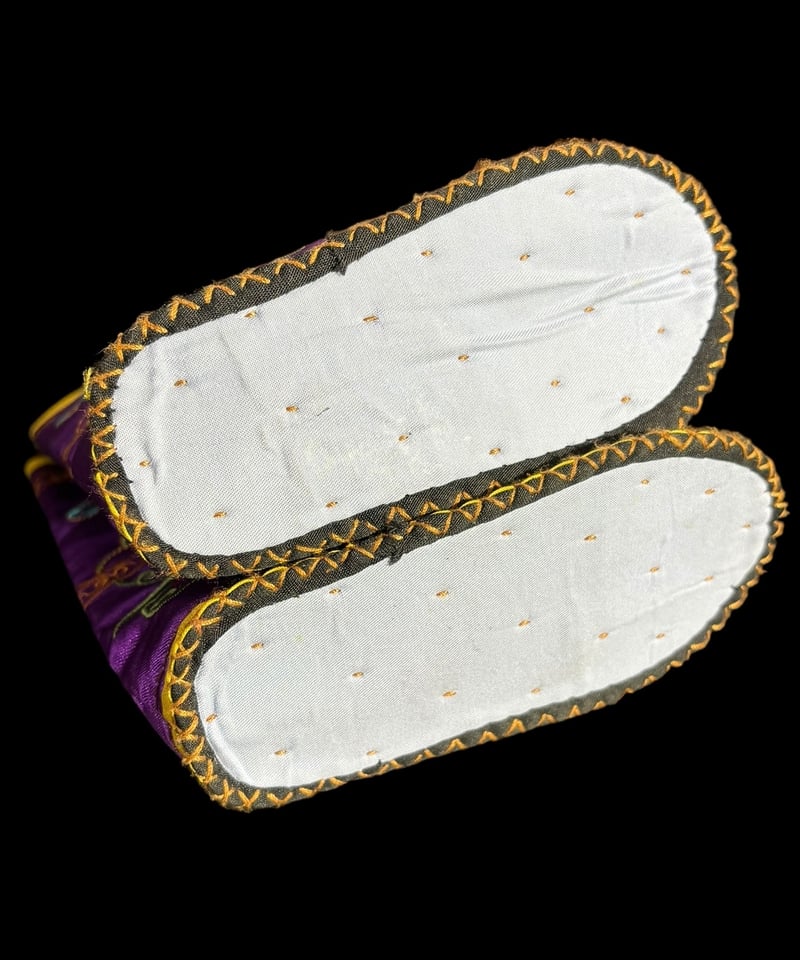 纏足の靴 [パープル] 中国雑貨 布靴 子供靴 刺繍靴 靴 中国 布 刺繡