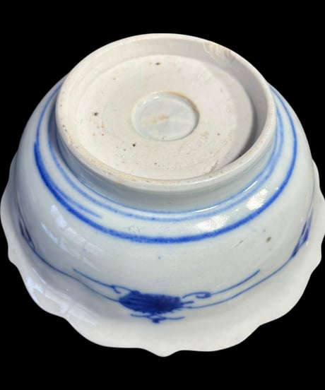 江戸時代 古伊万里 大鉢 月 鶴 盛り鉢 色絵 鉢 取り皿 飾り皿 陶器 伊万里 時代物 骨董品 アンティーク