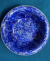 大清康熙年製 色絵【龍 雲 花 草】大皿 丸皿 中国美術 盛り皿