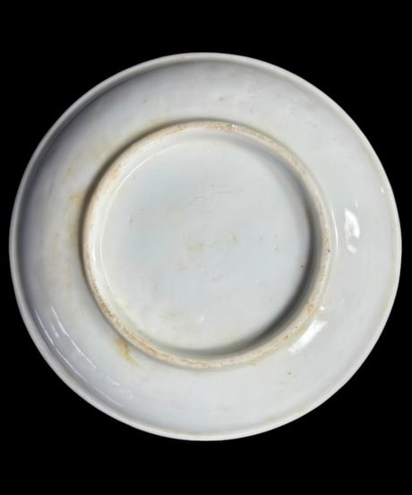 【5客セット】 古伊万里 染付 小皿 人物風景図 銘々皿 丸皿 和食器 伊万里 陶器 時代物 骨董品 アンティーク